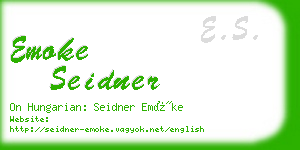 emoke seidner business card